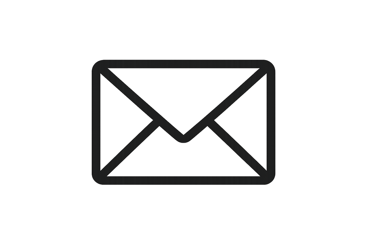 Generate me an email icon in black color