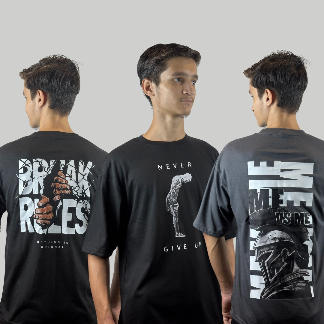 Pack of 3 Drop Shoulder Tees Rs 3750 (Rs 1250 each)