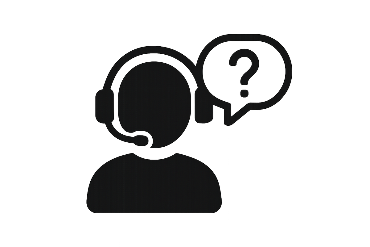 Support icon black in color